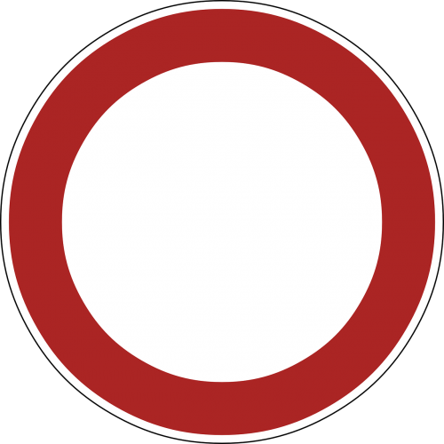 sign no vehicles prohibited