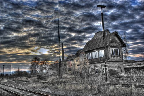 signal box old railway station