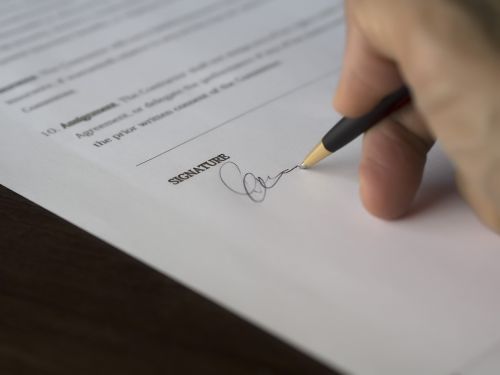 business signature contract