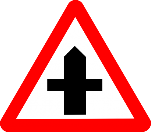 signs road crossroad