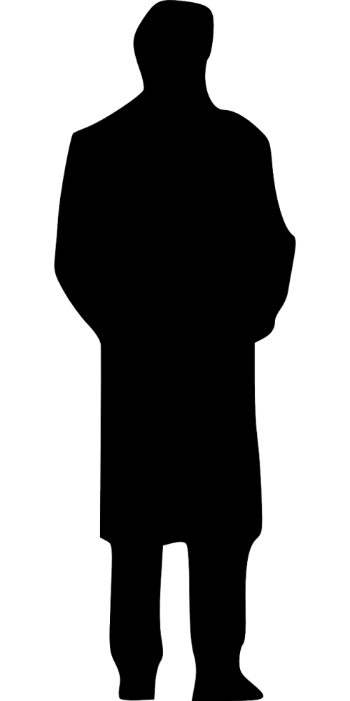 silhouette man black