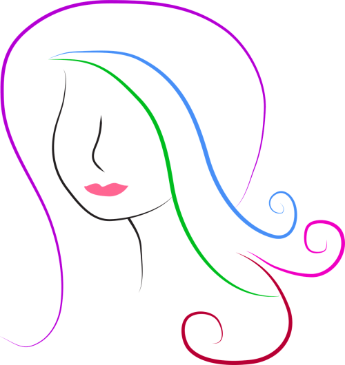 silhouette hair woman