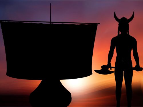 silhouette viking nordmann