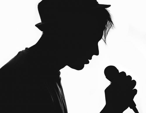 silhouette musician vocalist