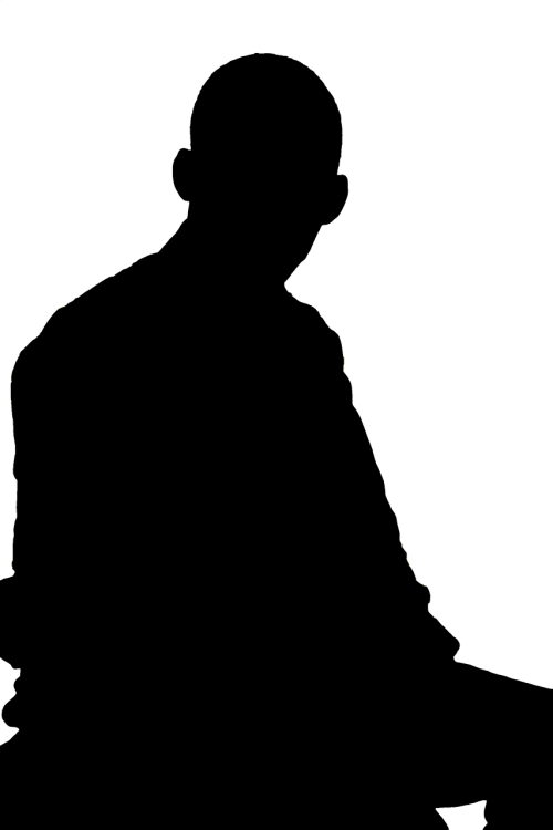 silhouette people man