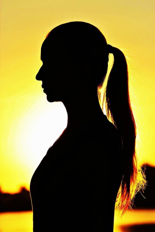 silhouette shadow image woman