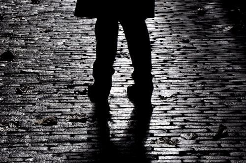 silhouette person shadow