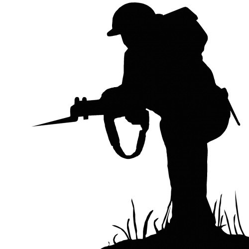 silhouette soldier war