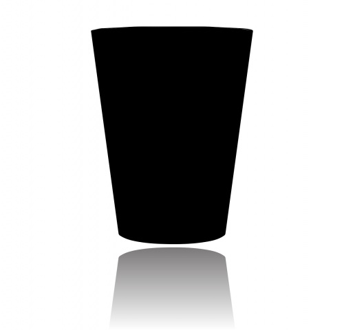 silhouette cup drink