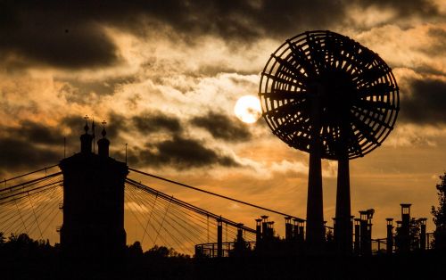 silhouette sunset sky