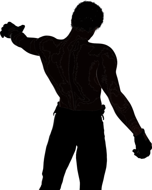silhouette man fitness