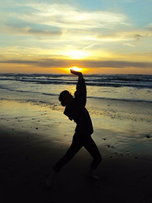 silhouette ocean sunrise