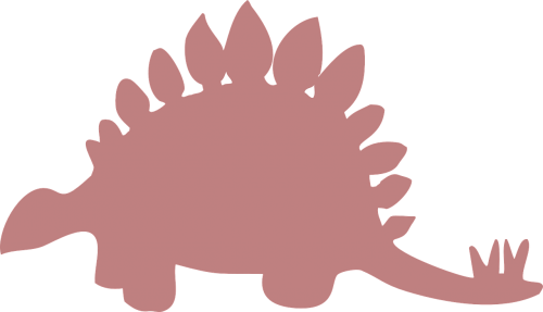 silhouette pink stegosaurus