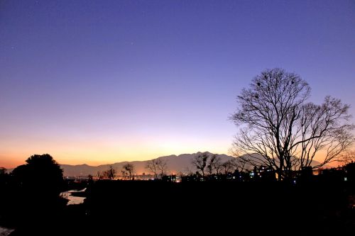 silhouette evening eve