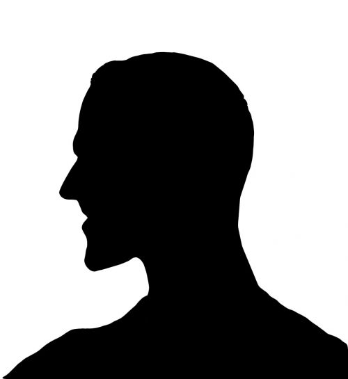 silhouette head man