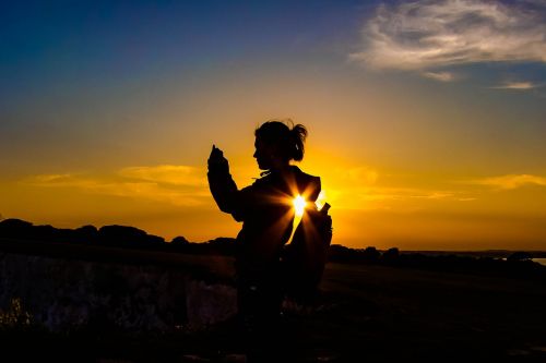 silhouette sky sunset