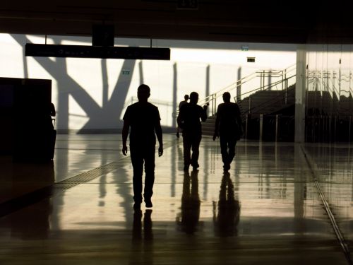 silhouette human back light