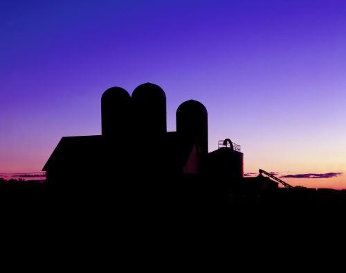 silhouette barn agriculture