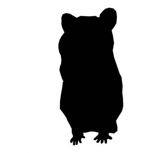 Silhouette Mouse Standing