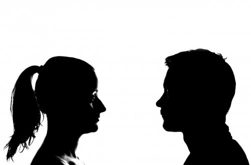 Silhouette Woman And Man