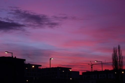 silhouettes kraków sunset