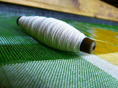 silk yarn thread spool