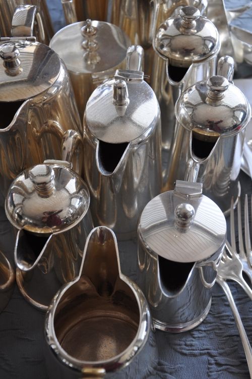 silver service tableware