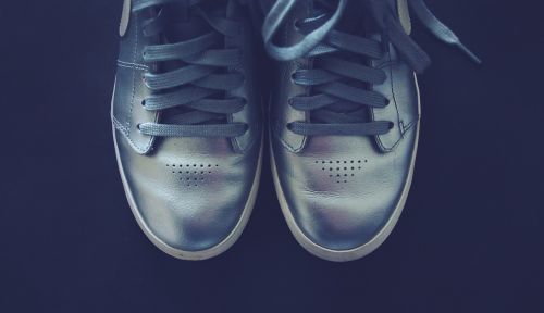 silver shoes sneakers