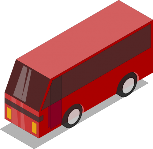 simple bus red