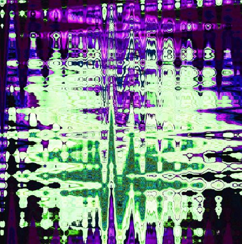 Sine Pattern Green And Purple