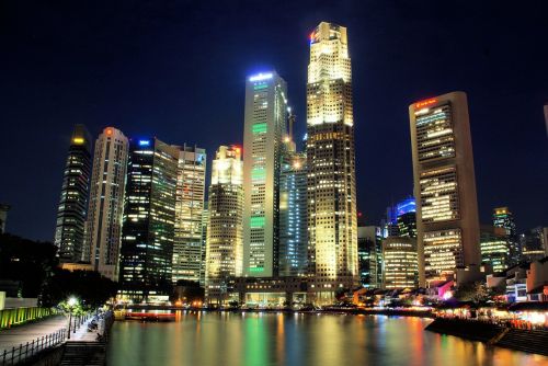 singapore night architecture