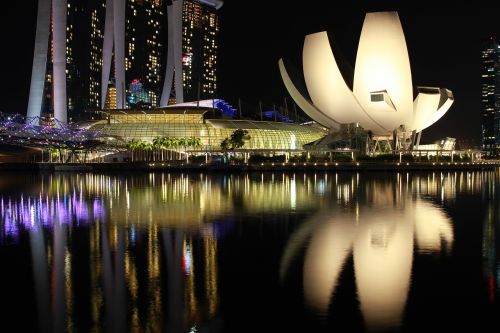 singapore night marina