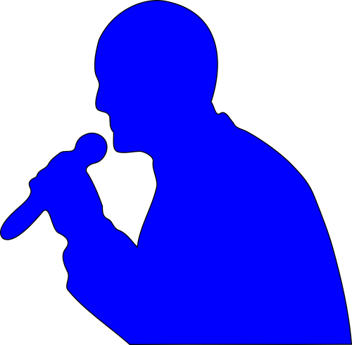 singer silhouette microphone