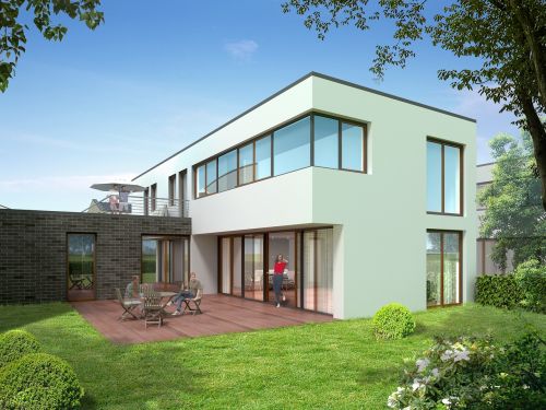 single family home villa rendering