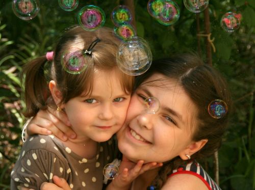 sisters love portrait