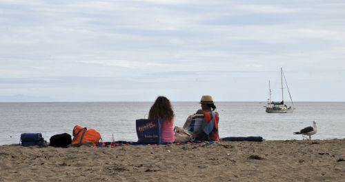 Sitting On The Beach