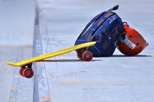 skateboard helmet backpack