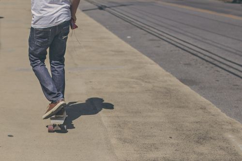 skateboarder skateboard street