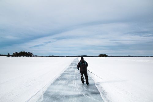 skating winter ice