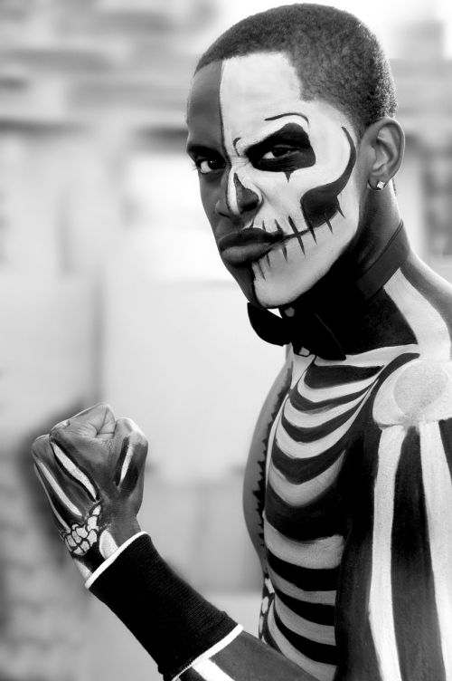 skeleton male model halloween
