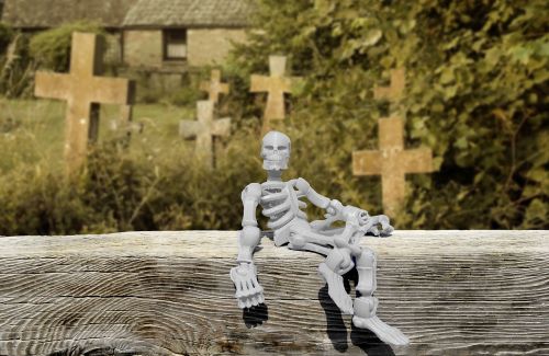 skeleton graveyard cemetery