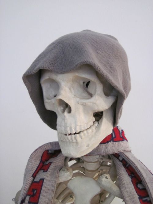 skeleton cap scarf