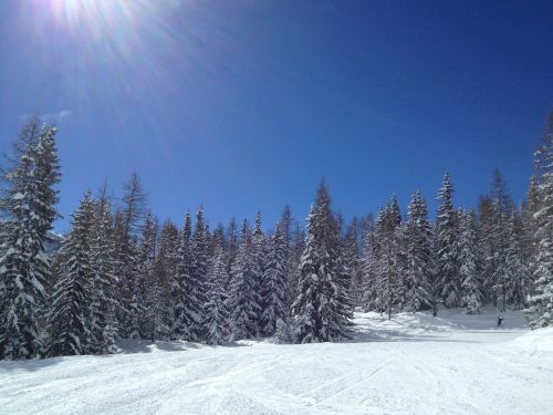ski snow sun