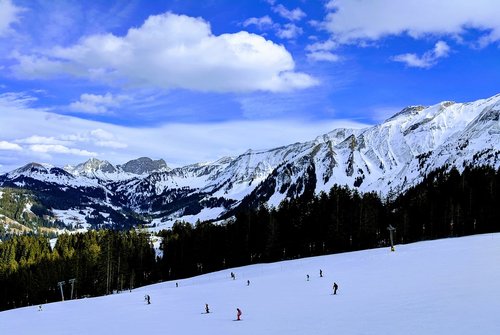 ski  mountains  sky