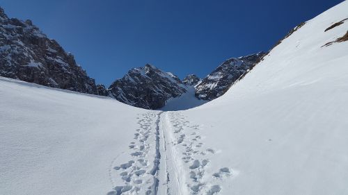 ski track backcountry skiiing elfer head