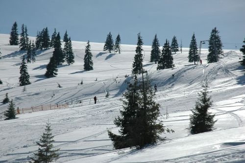 skiing mountain snow