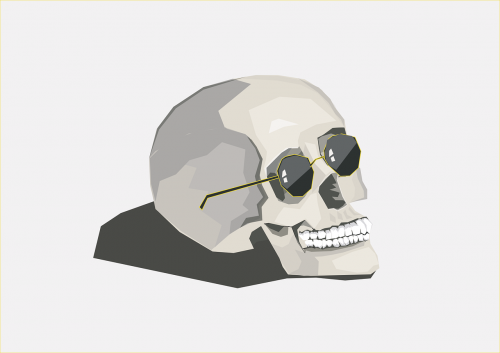 skull fun retro