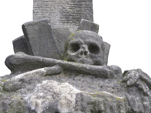 skull sculpture stone figure