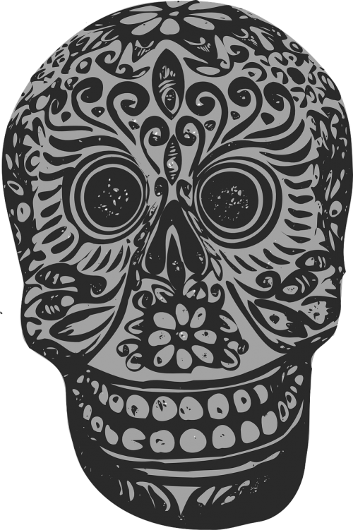 skull sugar skull decorated