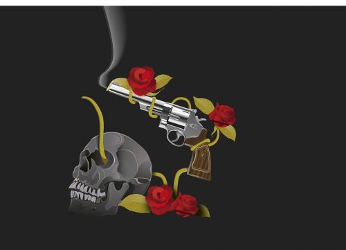 skull tattoo gun
